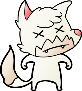 Bir insan tarafından çizilmiş ölü tilki çizgi filmi