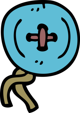 bir insan tarafından çizilmiş karalama düğmesi