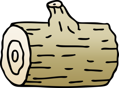 bir insan tarafından çizilmiş gölgelenmiş tuhaf karikatür ahşap kütüğü