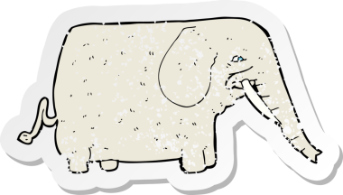 Bir insan tarafından çizilmiş bir karikatürün gerilimli çıkartması.