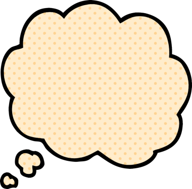 Bir insan tarafından çizilmiş karalama düşünce balonu.