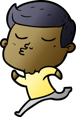 Bir insan tarafından çizilmiş karikatür mankeni adam.