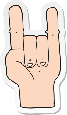 Bir insan tarafından çizilmiş karikatür şeytan boynuzlarının çıkartması.