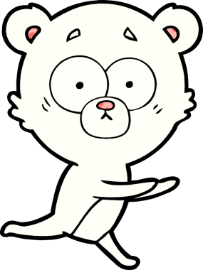 Bir insan tarafından çizilmiş kutup ayısı karikatürü