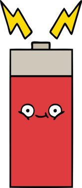 Bir insan tarafından çizilmiş güzel bir pil karikatürü.