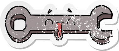 Bir insan tarafından çizilmiş çizgi film anahtarının sıkıntılı çıkartması.