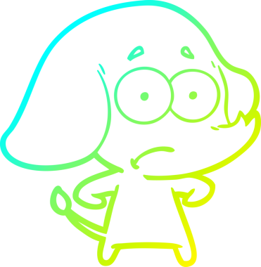 Bir insan tarafından çizilmiş belirsiz bir filin soğuk eğik çizgisi.