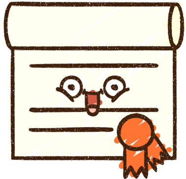 Bir insan tarafından çizilmiş Sertifika Tebeşiri