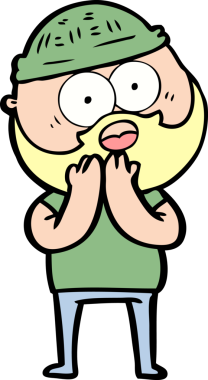 Çizgi film bir insan tarafından çizilmiş sakallı adamı şaşırttı