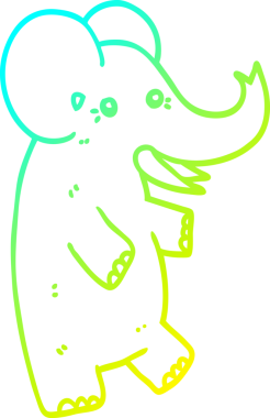 Bir insan tarafından çizilmiş bir karikatür fili çizimi