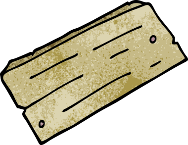 Bir insan tarafından çizilmiş ahşap karalama tahtası.