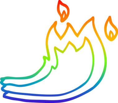 gökkuşağı gradyan çizgi çizimi bir insan tarafından çizilmiş ateş çizgi