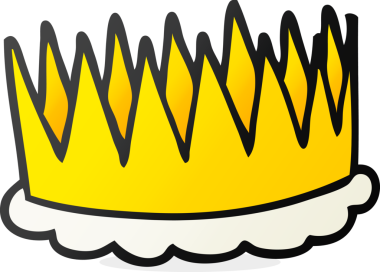 Bir insan tarafından çizilmiş serbest çizgi film tacı.