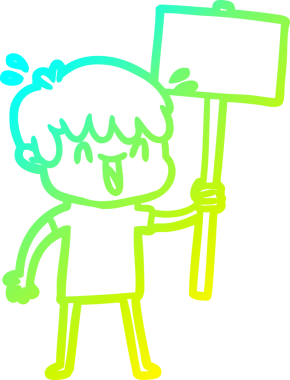 Bir insan tarafından çizilmiş gülen bir çizgi film karakteri çizimi.