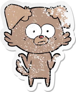 Bir insan tarafından çizilmiş sinirli bir köpek karikatürü.