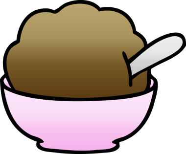 gradyan gölgeli çizgi film çikolatalı dondurma bir insan tarafından çizildi