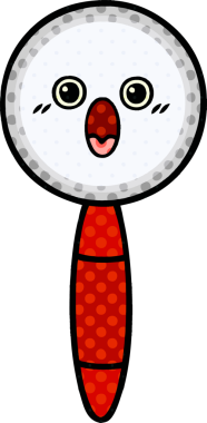 Bir insan tarafından çizilmiş bir büyüteçin çizgi roman tarzı karikatürü