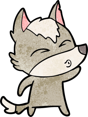 Bir insan tarafından çizilmiş bir kurt düdüğü.