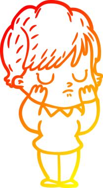 Bir insan tarafından çizilmiş bir karikatür kadın çizimi