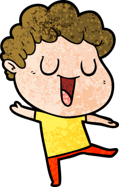 Bir insan tarafından çizilmiş Dan çizgi film adamı.