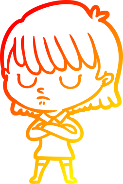 Bir insan tarafından çizilmiş bir karikatür kadın çizimi