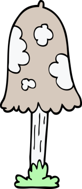 Bir insan tarafından çizilmiş karalama mantarı.