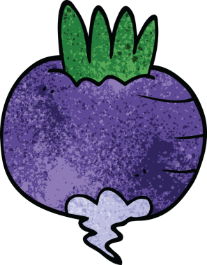 Bir insan tarafından çizilmiş karalama şalgam.