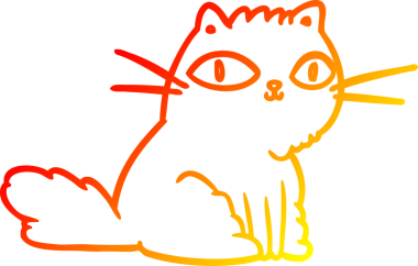 Bir kedinin çizdiği sıcak çizgi bir insan tarafından çizilmiş.