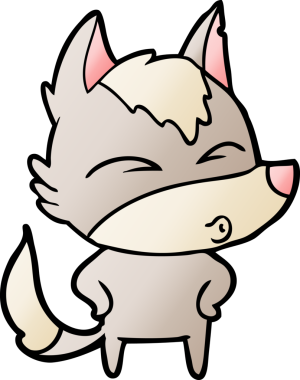 Bir insan tarafından çizilmiş bir kurt düdüğü.