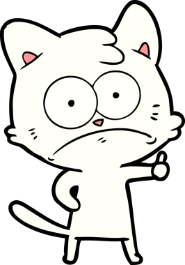 bir insan tarafından çizilmiş sinirli bir kedi.