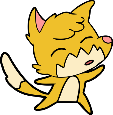 bir insan tarafından çizilmiş tilki çizgi filmi