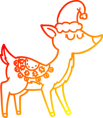 Bir insan tarafından çizilmiş bir karikatür ren geyiği çizimi