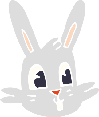 Bir insan tarafından çizilmiş karalama tavşan yüzü.