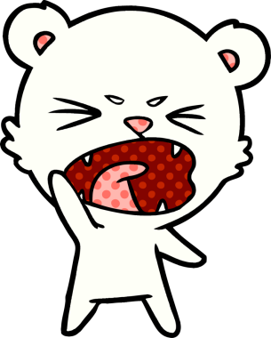 Bir insan tarafından çizilmiş kutup ayısı karikatürü