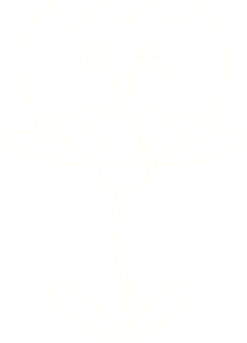 Bir insan tarafından çizilen çiçek tebeşiri