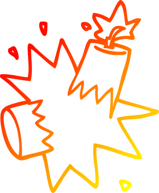 Bir insan tarafından çizilmiş bir karikatür dinamiti çizimi