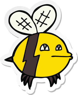 Bir insan tarafından çizilmiş çizgi film etiketi.