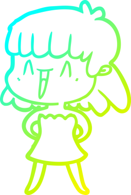 Bir insan tarafından çizilmiş bir karikatür kadın çizimi.