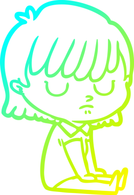 Bir insan tarafından çizilmiş bir karikatür kadın çizimi.