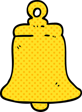 Bir insan tarafından çizilmiş karalama zili.