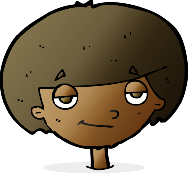 Bir insan tarafından çizilmiş kendini beğenmiş bir çocuk.