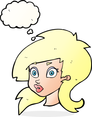 Bir insan tarafından çizilmiş düşünce balonlu bir karikatür.