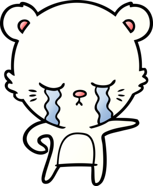 Bir insan tarafından çizilmiş kutup ayısı karikatürü