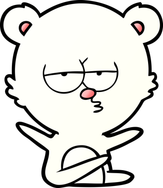 Bir insan tarafından çizilmiş kutup ayısı karikatürü