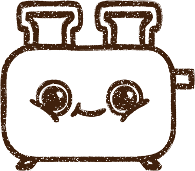 Bir insan tarafından çizilmiş tost makinesi kömürü.