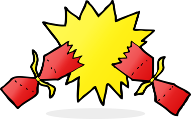 Bir insan tarafından çizilmiş noel krakeri.