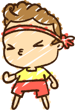 Bir insan tarafından çizilen Kickboxer Tebeşiri