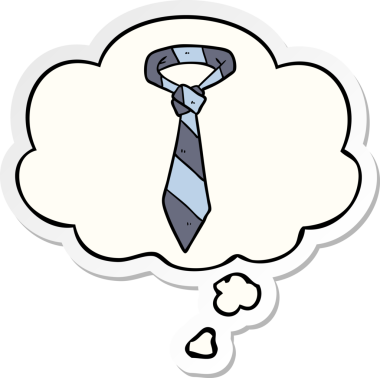 Karikatür çizgili kravat ve insan tarafından çizilmiş bir çıkartma.