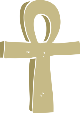 bir insan tarafından çizilmiş karalama ankh sembolü