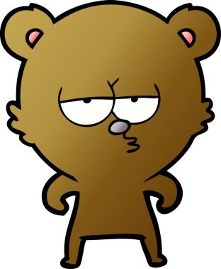 Bir insan tarafından çizilmiş bir çizgi film karakteri.